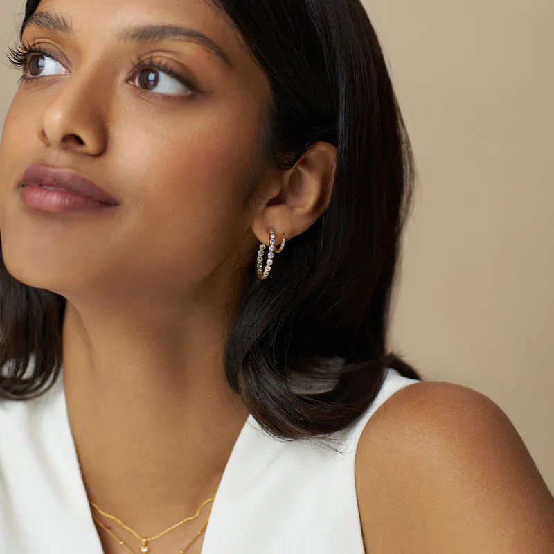 Orelia Crystal Tennis Hoops