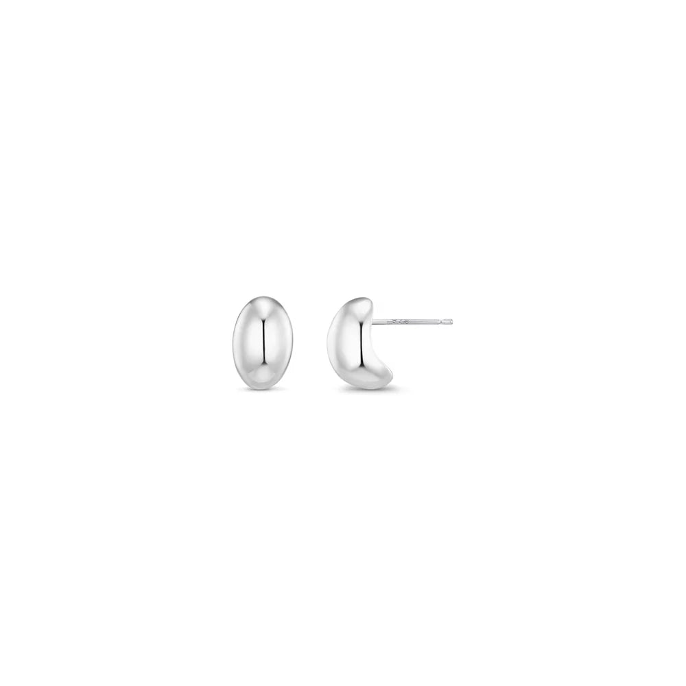 Orelia Polished Domed Mini Stud Earrings