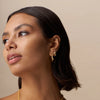 Orelia Polished Twist Huggie Hoop Earrings