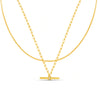 Orelia Crystal T-bar 2-Row Necklace