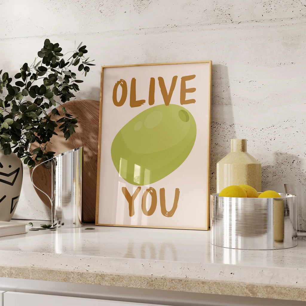 Olive You A4 Art Print