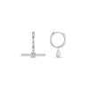 Orelia Crystal T Bar Hoop Earrings
