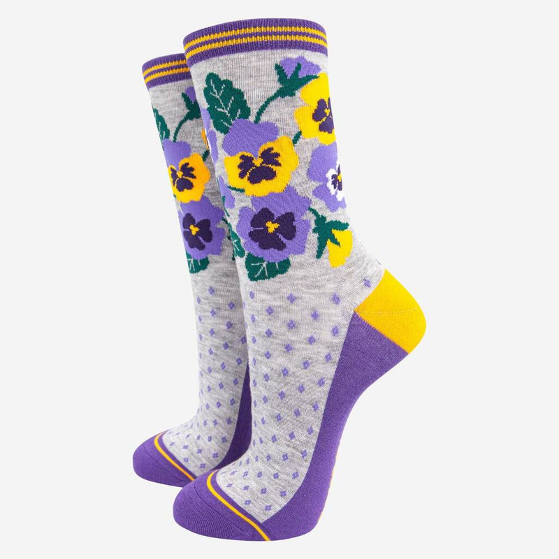 Floral Pansy Socks