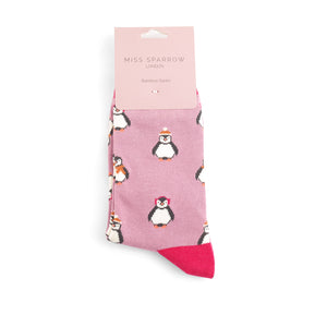 Miss Sparrow Bamboo Baby Penguins Socks