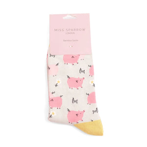 Miss Sparrow Bamboo Pretty Pigs Socks