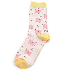 Miss Sparrow Bamboo Pretty Pigs Socks