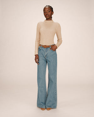 Grace & Mila Saturday Ribbed Mock Neck Jumper