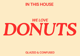 Blue Iris We Love Donuts A4 Print
