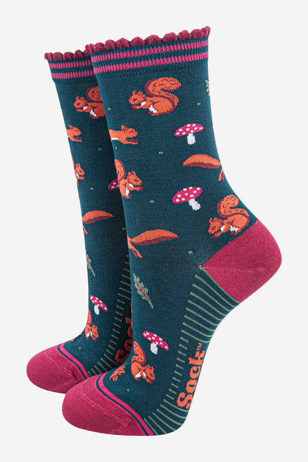 Sock Talk Squirrel Bamboo Socks