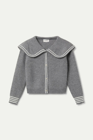 Compania Fantastica Grey Collared Cardigan