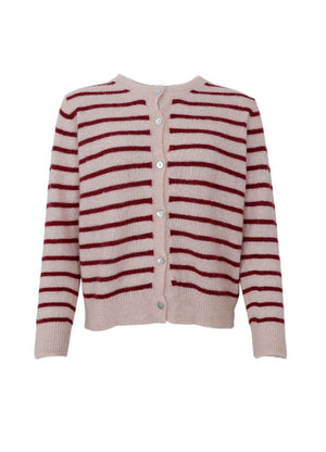 Black Colour Dell Stripe Knit Cardigan