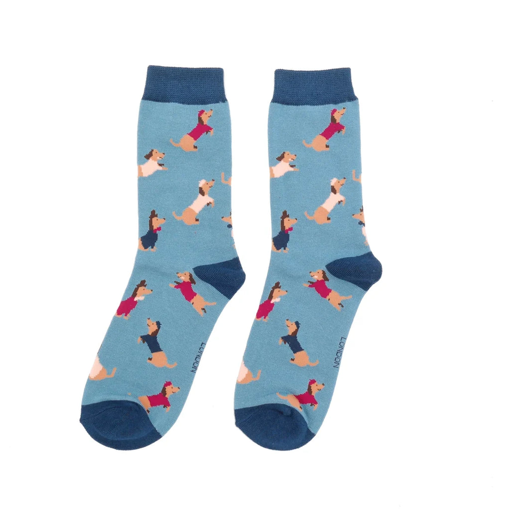 Miss Sparrow Sausage Dog Pals Bamboo Socks