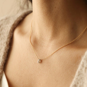 Lisa Angel Teardrop Pendant Necklace Grey