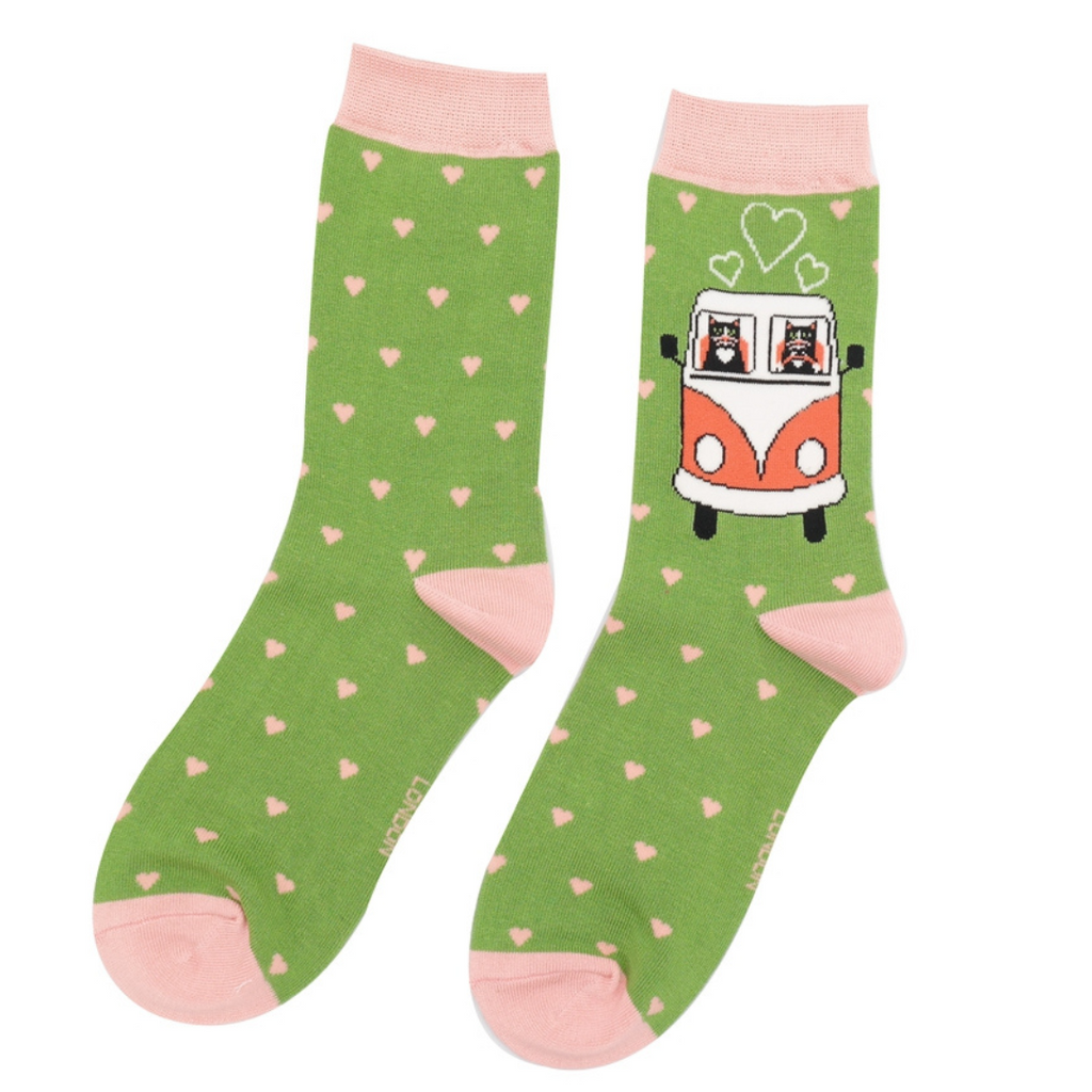 Miss Sparrow Campervan & Cats Socks
