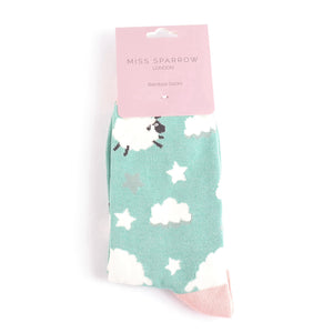 Miss Sparrow Bamboo Sleepy Sheep Socks