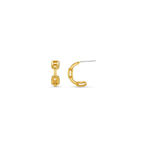 Orelia Chain Small Hoop Earrings