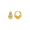 Orelia Polished Domed Taper Hoops