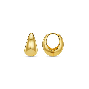 Orelia Polished Domed Taper Hoops