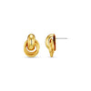 Orelia Mini Textured Interlocking Earrings