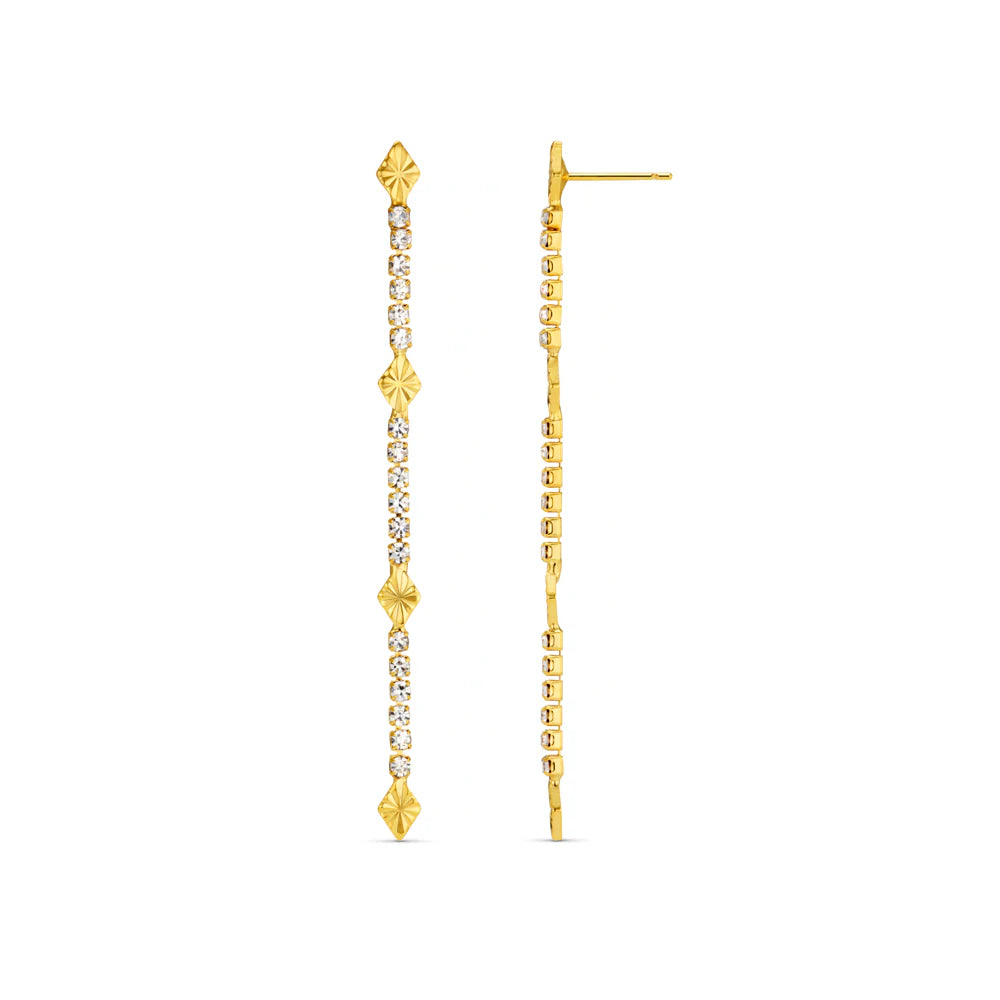 Orelia Cupchain & Etched Detail Drop Earrings