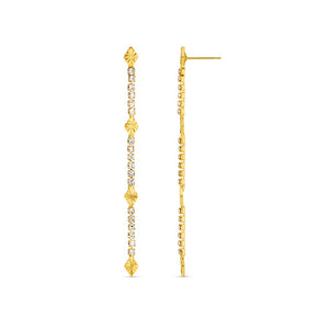 Orelia Cupchain & Etched Detail Drop Earrings