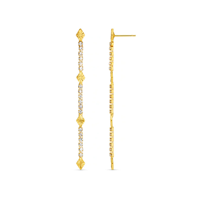 Orelia Cupchain & Etched Detail Drop Earrings