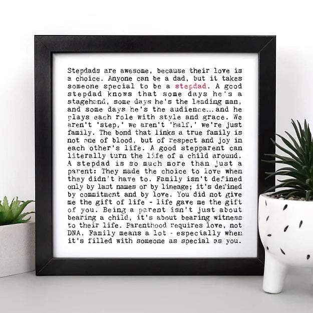 Wise words - Stepdad print