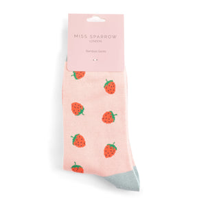 Miss Sparrow Bamboo Strawberries Socks