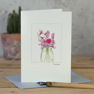 Papersheep Sweet Peas Greetings Card