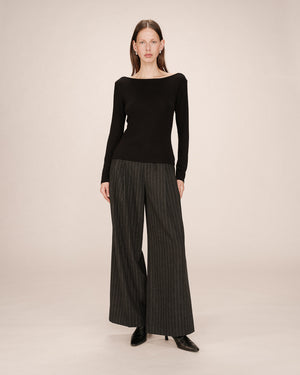 Grace & Mila Stanley Boat Neck Long-Sleeved Top