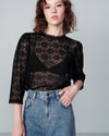 Grace & Mila 'Navy' Black Lace Top