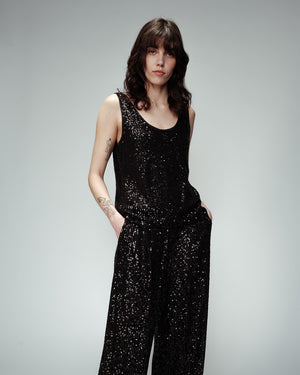 Grace & Mila Ode Black Sequin Tank Top