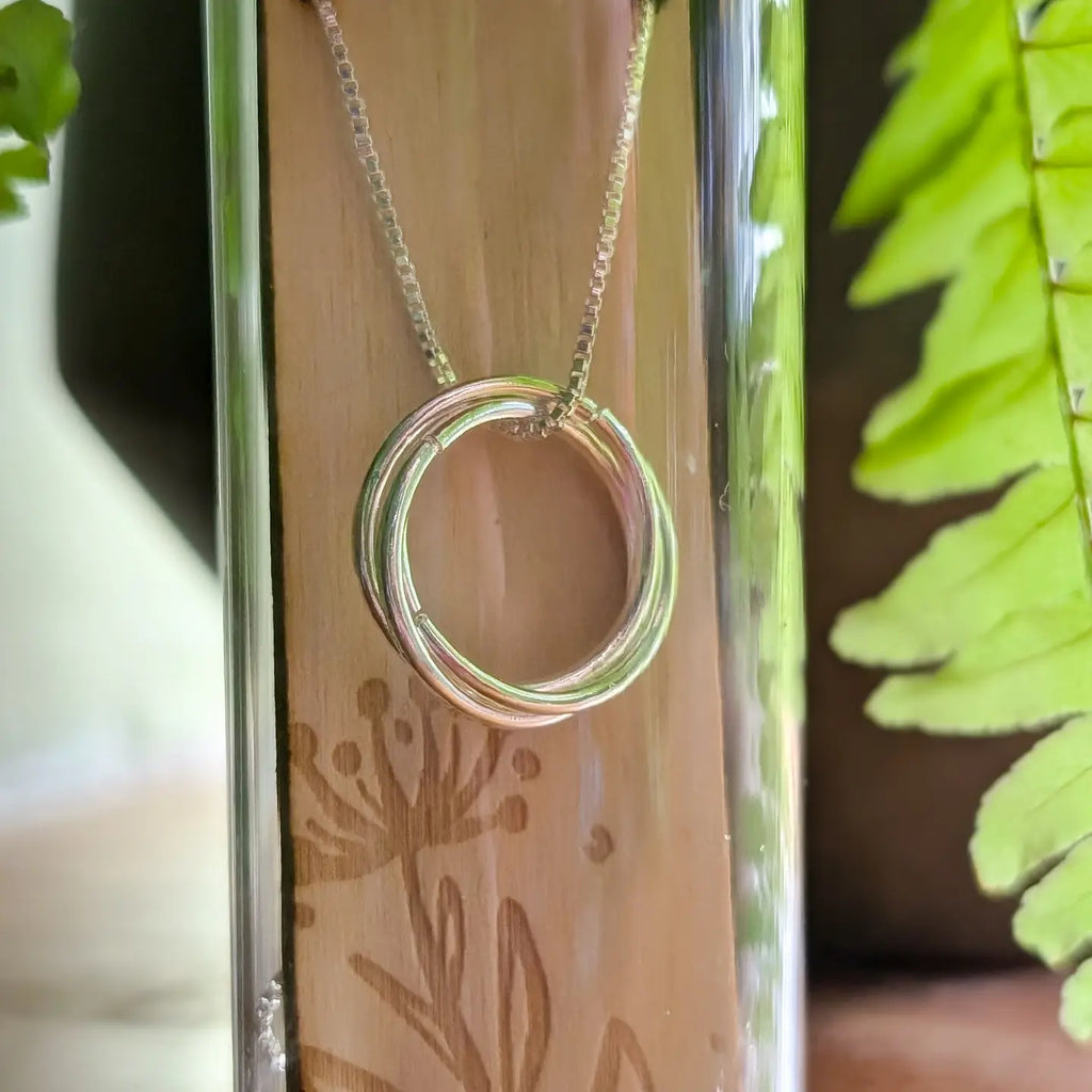 Banksia Botanicals Triple Hoop Sterling Silver Necklace