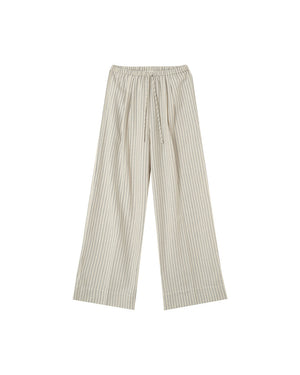 Grace And Mila Perry Beige Striped Trousers