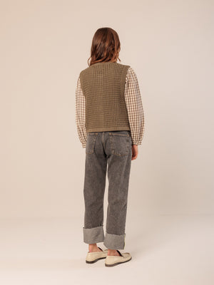 Indi & Cold Basket Weave Knit Vest