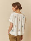 Indi & Cold Short-Sleeve Embroidered Shirt