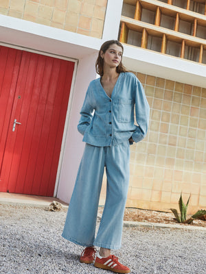 Indi & Cold Denim-Effect Trousers