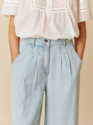 Indi & Cold Denim-Effect Trousers