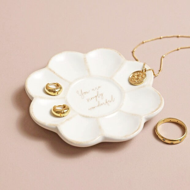 Lisa Angel You Are Wonderful Flower Trinket Dish