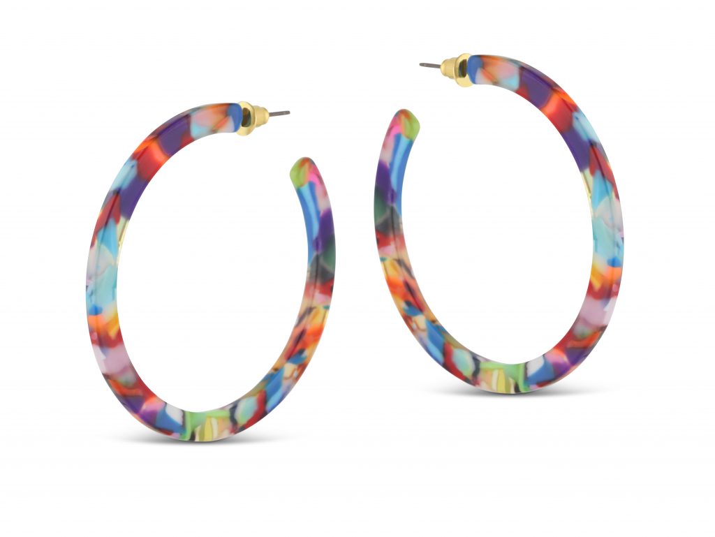 Big Metal Sophia Resin Hoops