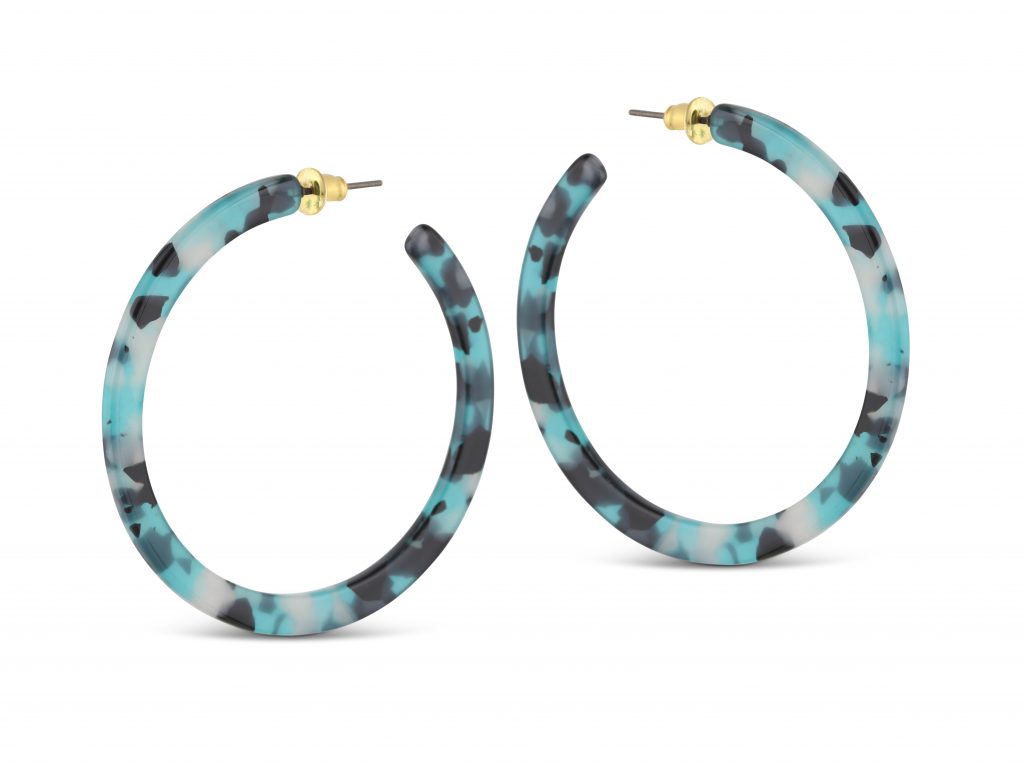 Big Metal Sophia Resin Hoops