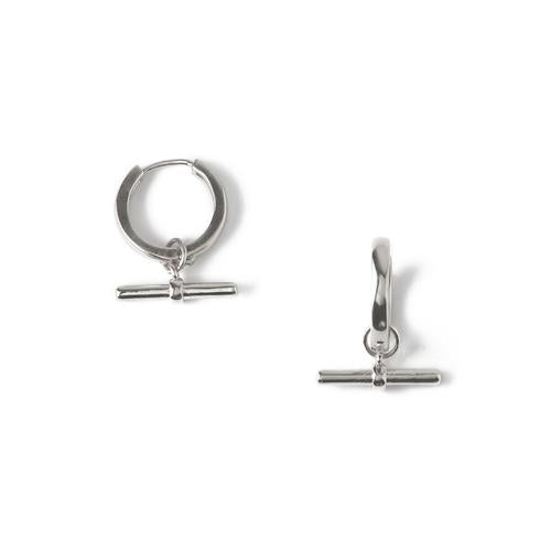 Orelia T Bar Huggie Hoops