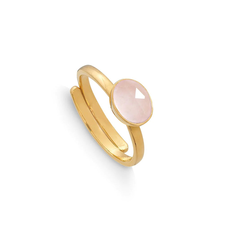 Sarah Verity Atomic Mini Rose Quartz Gold Ring