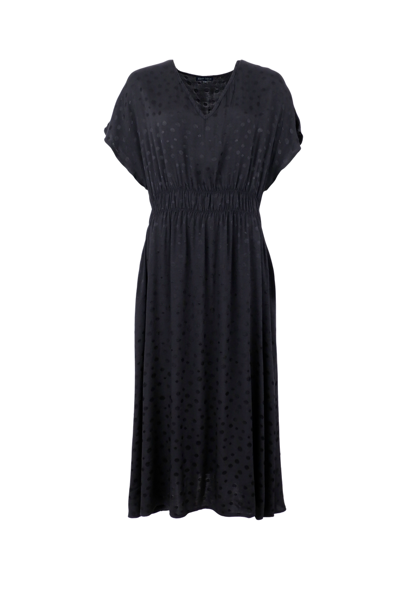 Black Colour Cora V Neck Dress