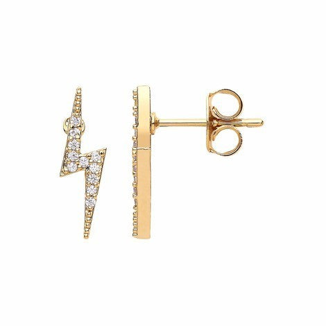 Estella Bartlett Gold Lightning Bolt Earrings