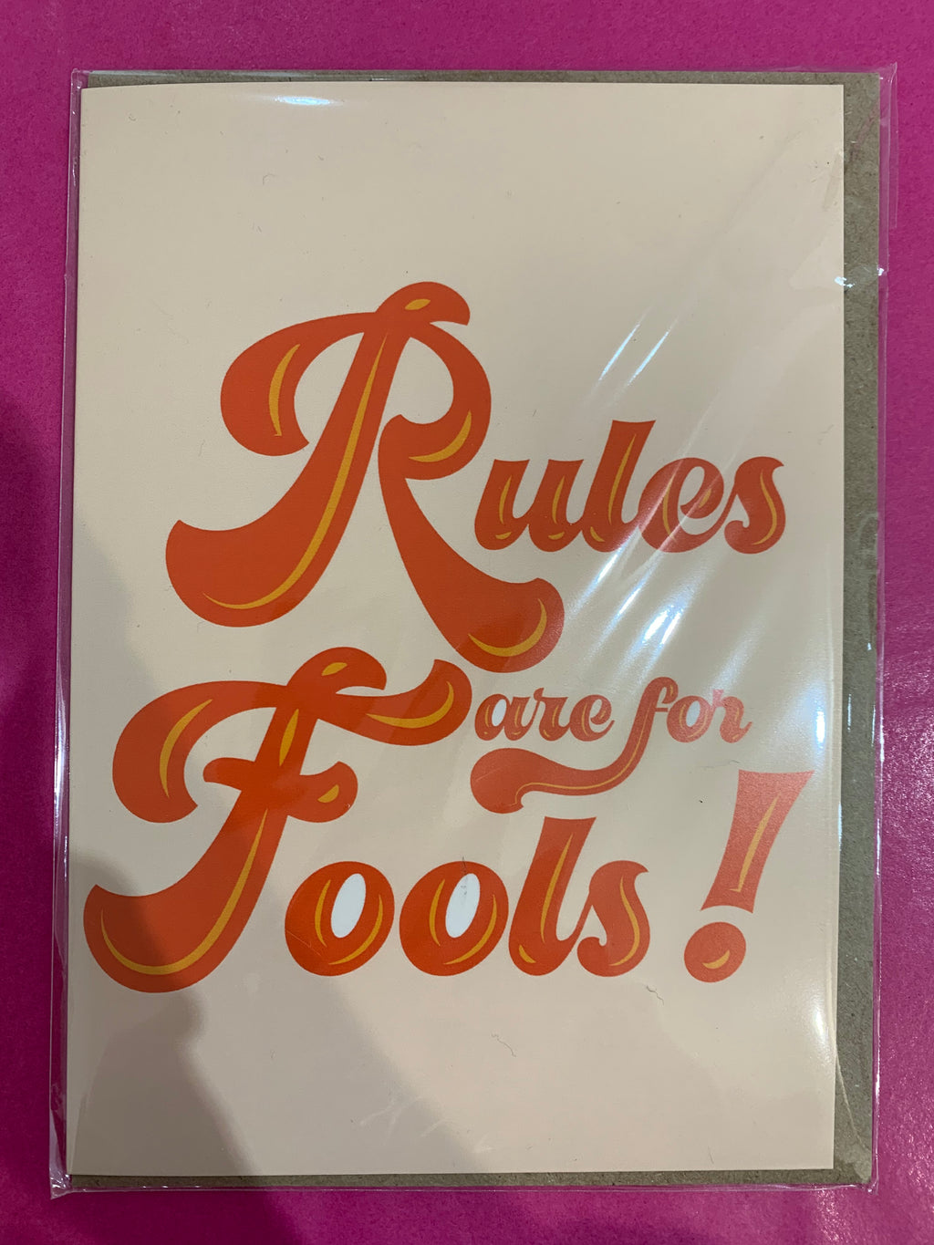 East End Prints 'Rules are for Fools' Card