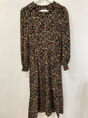 Louche Jussi Dippy Ditsy Print Long Sleeved Midi Dress