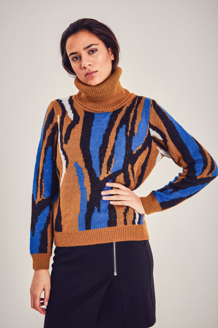 Ichi Marys Knitted Roll Neck is