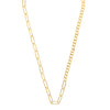 Orelia Asymmetric Curb & Link Chain Necklace - Gold