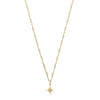 Orelia Pearl Starburst Long Necklace - Gold/Silver